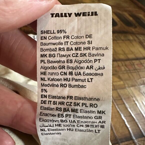 TALLY WEIJL Women's Same But Different Spaghetti Strap Bodysuit Nude Size Large - Picture 9 of 10